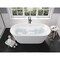 Anzzi Bellentin 5.1 ft. Solid Surface Freestanding Bathtub in Matte White FT-AZ8416 - alternate 5